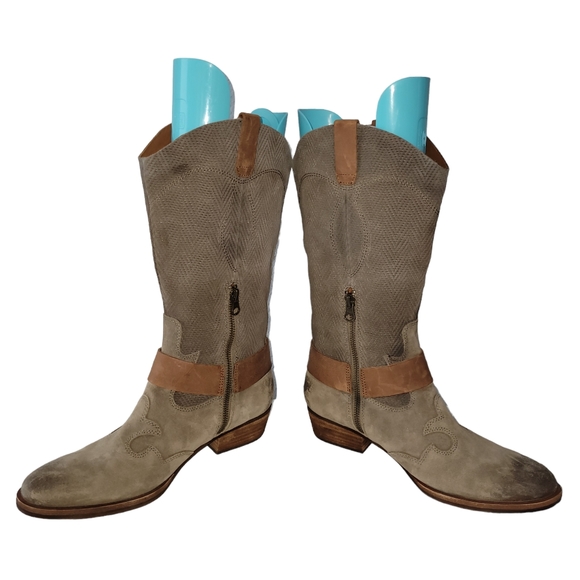 Kork-Ease Cowboy Boots Women's Size 9M Distressed - Picture 2 of 9